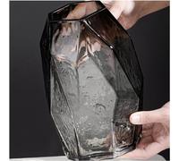 SBCGFY Vase Modern Simple Nordic Geometric Grey Ceramic Room Light Decoration Soft Decoration,Grey-L