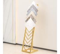SBCGFY Vertical Tile Display Rack - Metal Frame Organizer For Wood & Ceramic Samples Holds 12 Tiles Ideal For Retail & Warehouse Small Spaces Commercial Use,White