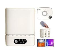 SBCWH Fully Automatic Portable Washing Machine, Mini Washer and Spin Dryer, Suitable for Home, Business, Travel, College Room, RV, Apartment, Blue Light, Lightweight and Easy to Carry (Color : B)