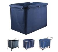 SBCWH Laundry Cart Replacement Bag, Removable Waterproof Oxford Liner Bag, Replacement Liner Bag for Rectangular, for 400L Commercial Basket Trolley (Color : Blue)