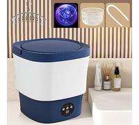 SBCWH Mini Washing Machine, Portable Washing Machine with Spin Dryer, Suitable for Home, Business, Travel, College Room, RV, Apartment, Blue Light (Color : Blue)