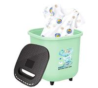 SBCWH Portable Washing Machine, Mini Washing Machine,Small Washer for Baby Clothes, Underwear, Apartment, Dorm, Camping, RV Travel laundry, Blue Light, Lightweight and Easy to Carry (Color : Green)