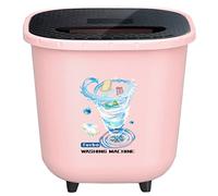 SBCWH Portable Washing Machine, Mini Washing Machine,Small Washer for Baby Clothes, Underwear, Apartment, Dorm, Camping, RV Travel laundry, Blue Light, Lightweight and Easy to Carry (Color : Pink)