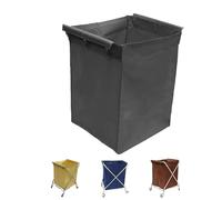 SBCWH Replacement Oxford Cloth Bag for Laundry Cart, Removable Waterproof Liner Bag, Commercial Laundry Cart Storage Bag for Foldable Commercial Basket Trolley (Color : Grå)