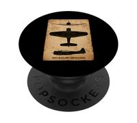 SBD Dauntless Dive Bomber Vintage WW2 Aircraft Silhouette PopSockets Adhesive PopGrip