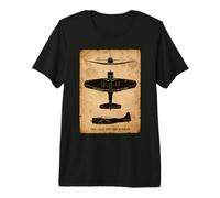 SBD Dauntless Dive Bomber Vintage WW2 Aircraft Silhouette Premium T-Shirt