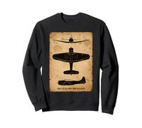 SBD Dauntless Dive Bomber Vintage WW2 Aircraft Silhouette Sweatshirt