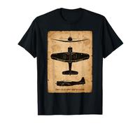 SBD Dauntless Dive Bomber Vintage WW2 Aircraft Silhouette T-Shirt