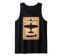 SBD Dauntless Dive Bomber Vintage WW2 Aircraft Silhouette Tank Top