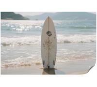 Sbemyenus Surfboard Beach Wall Art Print - Minimalist Ocean Canvas Poster for Bathroom, Bedroom, Surf Shack, Coastal Home Decor, Summer Seaside Unframed Painting Posters -24x16 Inch (60x40cm)