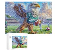 Sberbank Eagle on Green Field 300 Piece Jigsaw Puzzle for Couples Indoor Game Night Cognitive Interaction Gift for Togetherness 300 PCS