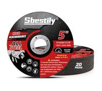Sbestily 125mm Cutting Discs for Angle Grinder 20-Peice Durable 115mm Metal Cutting Disc Ultra Thin 1mm for Fast & Precise Cutting of Steel, Iron, Aluminum, & Ferrous Metals