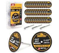 Sbestily 38mm Cut Off Wheels 36Pcs, 1.5" Fiberglass Reinforced Cutting Discs Rotary Tool Accessories Kit with 4Pcs 1/8" Mandrels, for Metal