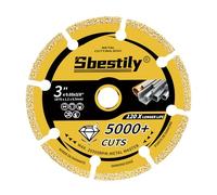 Sbestily 76mm Cut Off Wheels for Metal, Heavy Duty Diamond Cutting Wheel 9.5mm Arbor Hole Cutter Disc with 5000+ Cuts on Rebar, Steel, Iron and INOX