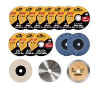 Sbestily 76mm Cutting Discs, 15 PCS Angle Grinder Discs Cutting Disc for 10mm Bore Grinder with Circular Saws Blades for Cutting Metal Stone Wood Plastic Grinding