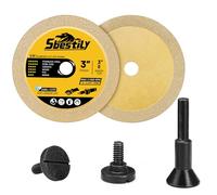 Sbestily Diamond Cut Off Wheels (2+1 Plus Kit) for Die Grinder,76mm x 3/8" Arbor Hole Drill Cutting Wheel for Metal and Stainless Steel, 3" Cutoff Tools Angle Grinder Cutter Disc