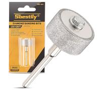 Sbestily Diamond Grinding Bits Compatible with Dremel 150Grit Sanding Drums | General Purpose - 1/8" Rotary Tool Accessories, for Metal Blades Sharpening/Stone Ceramics Glass/ Removing Deep Scratches