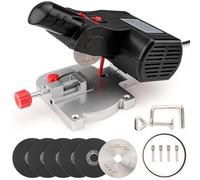 Sbestily Mini Miter Cut-Off Chop Saw for Metal Cutting, Arrow Shafts, Wood Crafts, Hobby Miniature Model Making, Small Electric Table Saw Tool, 223/5.56 Brass, Cuts Max. 1/2" High x 1/2" Wide