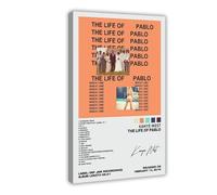 SBETFEDX Kanye West The Life of Pablo Album Poster Canvas Poster Bedroom Decor Landscape Office Room Decor Gift 20x30inch(50x75cm)
