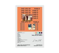SBETFEDX Kanye West The Life of Pablo Album Poster Canvas Poster Wall Art Decor Print Picture Paintings for Living Room Bedroom Decoration 20x30inch(50x75cm)