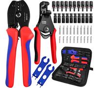 SBGGRL Solar Panel Connectors Kit with Crimping Tool,10 Pairs Male Female PV Connectors for 10-14 AWG,Includes Solar Crimper, Wire Stripper & 2 Spanners