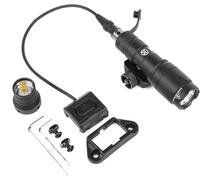 SBGJMY M300A Tactical Flashlight,600 Lumen LED Torch with Pressure Pad and Push Button Switch Hunting Torch for Mlok/Keymod/20mm Picatinny Rail (Black)