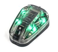 SBGJMY Tactical Helmet Signal Light, 4 Modes with Visible LED/IR/Strobe Light, Outdoor Sports Survival Light with Velcro Fast Helmet Lamp (Green)
