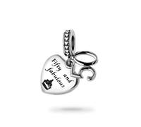 SBI Jewelry 50 Happy Birthday Charm Compatible with Pandora Charm Bracelet Love Number Dangle Heart Women Mum Grandma Aunt Auntie Wife Sister