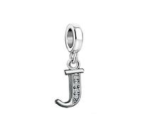 SBI Jewelry Alphabet Dangle J Letter Beads Charm for Bracelets Making Compatible with Pandora Bracelet Charm