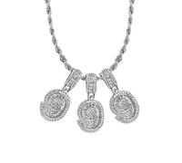 SBI Jewelry Angel Number 999 Necklace Sparkling White Birthstone Crystal Clear CZ Number Necklace Jewellery