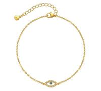 SBI Jewelry Anniversary Evil Eye Bracelet for Women Lucky Charm Wristlets Spiritual Gold Wristband for Women Adjustable Teal Green Bracelet