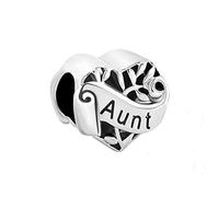 SBI Jewelry Aunt Charm Compatible with Pandora Charm Bracelet Charms for Auntie Family Tree Heart I Love You Pendants for Women