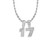 SBI Jewelry Birthday Pendants Necklaces for Women 17 Jewllery Clear CZ Daughter Cousin Friends Family Anniversary