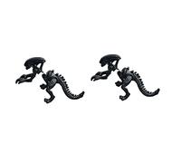 SBI Jewelry Black Vintage Xenomorph 4D Funny Earrings Cute Weird Earrings for Women Men Girls Boys Sister Brother Friend Family Birthday Christmas Alien PredAlien Deacon