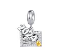 SBI Jewelry Class 2025 2024 Diploma Graduation Charm Compatible Pandora Charms Bracelets Family Pendant Graduate Cap Gift Dangle Anniversary Birthday
