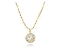 SBI Jewelry Clear CZ Zodiac Scorpio Gold Necklace for Women October November Birthday Friend Sister Daughter Family Anniversary