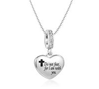 SBI Jewelry Cross Necklace for Women Do Not Fear God With You Pendant Isaiah 41:10 Dangle Anniversary Family Christmas Birthday