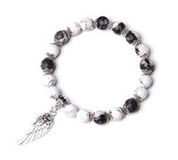 SBI Jewelry Crystal Healing Birthday Bracelet with Guardian Angel Rose Flower Spiritual Faith Bracelets for Women
