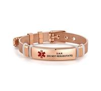 SBI Jewelry Emergency Medical Alert Bracelet for Women Men DNR Wristband Do Not Rescue Wrap Identification Hospital First Aid Support