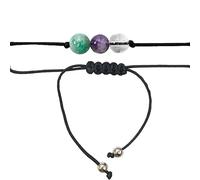 SBI Jewelry Emotional Healing Bracelet for Women Natural Stone Wristlet Gift Green Purple Crystal Amazonite Amethyst Clear Quartz Birthday Family