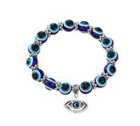 SBI Jewelry Evil Eye Lucky Charm Bracelet for Women Beaded Stretched Friendship Spiritual Protection Good Luck Stranded Wrap Guardian Birthday Anniversary