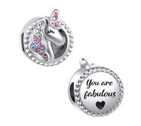 SBI Jewelry Fabulous Unicorn Charm Compatible with Pandora Bracelets for Anniversary Women Wristlet Gift Love Forever Birthday Necklace Pendant