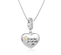 SBI Jewelry Gold Cross Isaiah 41:10 Necklace Women Jesus Pendant Silver Bible Verse Dangle Family Christmas Birthday Anniversary