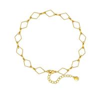 SBI Jewelry Gold Diamond Cut Chain Bracelet Adjustable Elegant Style Birthday Link Bracelet Gift Jewellery for Women
