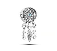 SBI Jewelry Good Luck Dream Catcher Charm Compatible with Pandora Charm Bracelet Protection Guardian Women Love Dangle Bead Pendant Anniversary Birthday