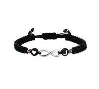 SBI Jewelry Heart I Love You Forever Infinity Alphabet J Letter Bracelet Adjustable Black String Bracelets Jewellery for Women