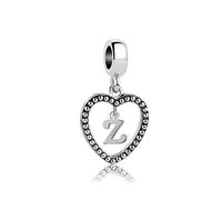 SBI Jewelry Heart Letter Charm for Pandora Bracelet&Necklace Pendant Dangle Charm Gift for Women Birthday Jewellery Z