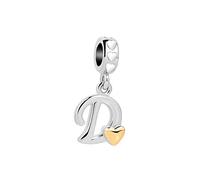 SBI Jewelry Heart Love Letter Charm fits Pandora Bracelets Necklace Pendant Dangle Alphabet Initial Charms for Women Birthday Jewellery Gifts D