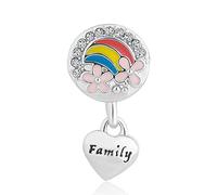 SBI Jewelry Heart Love LGBTQ Rainbow Family Charm Compatible with Pandora Bracelet Charm for Women Birthday Christmas Jewellery Gifts