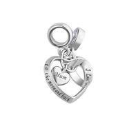 SBI Jewelry I Love You Mum Love Charm Compatible with Pandora Bracelets for Mothers Day Mother Daughter Pendant Family Forever Women Jewellery